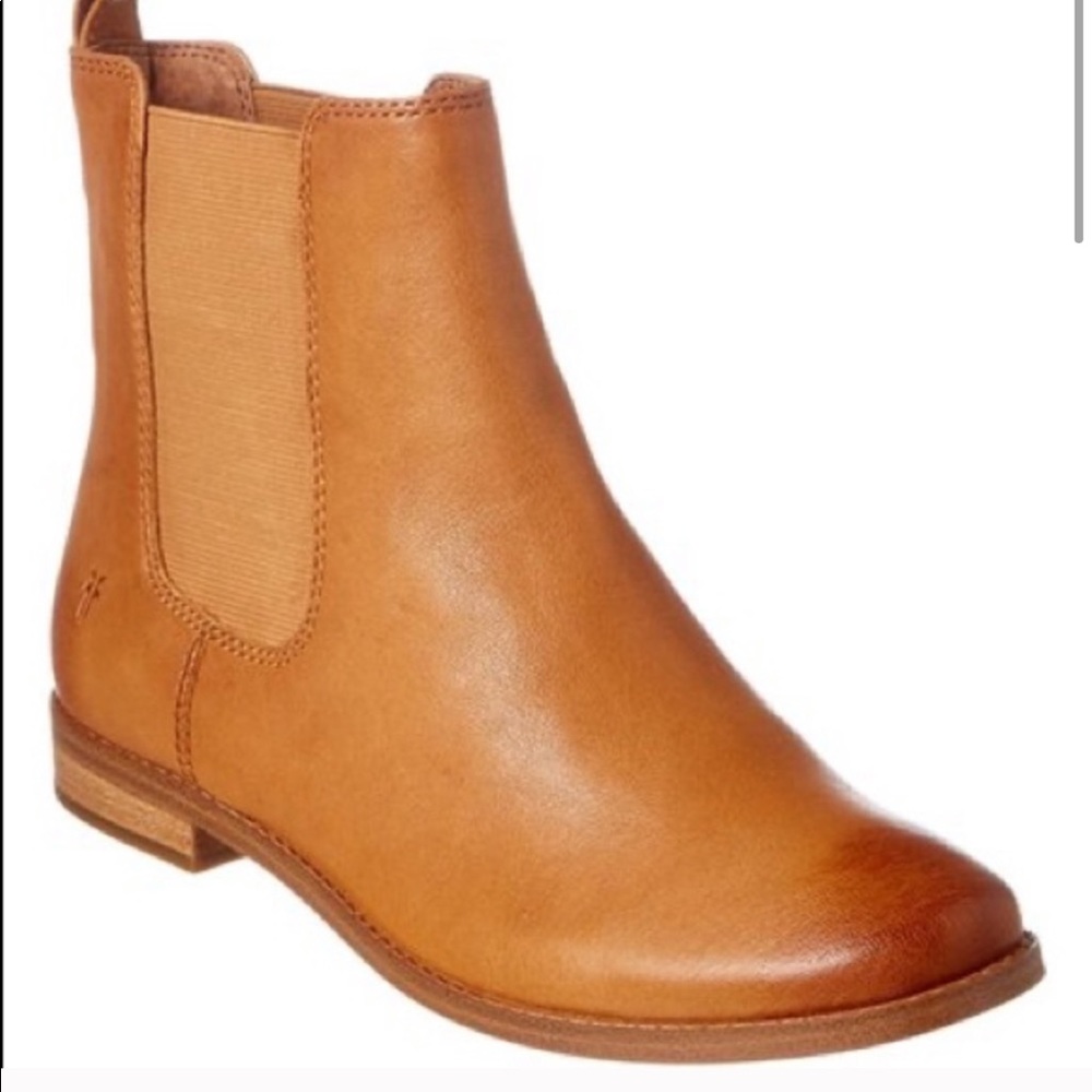 Frye Camel Anna Leather Chelsea Boots 8